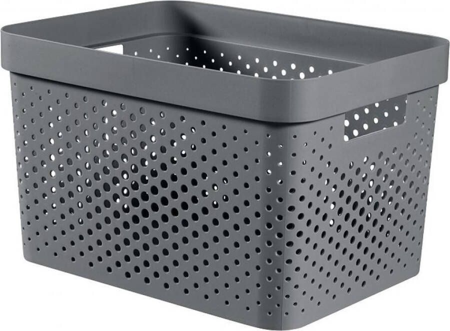 Curver Infinity Recycled Dots Opbergbox 17L Antraciet