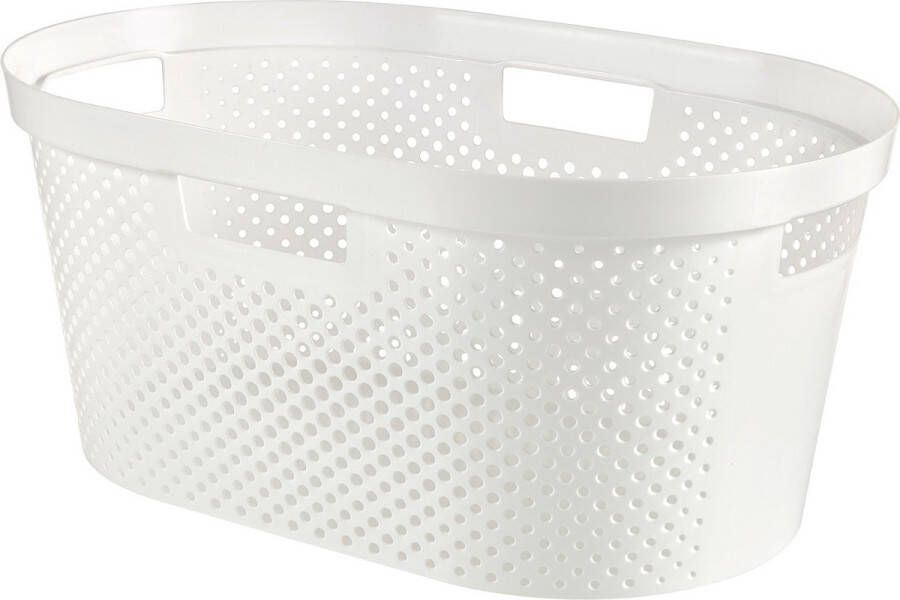 Curver Wasmand Infinity Dots Wit 40l 100% Recycled