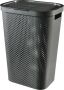 Curver Infinity Recycled Dots Wasmand met deksel 60L Antraciet - Thumbnail 1