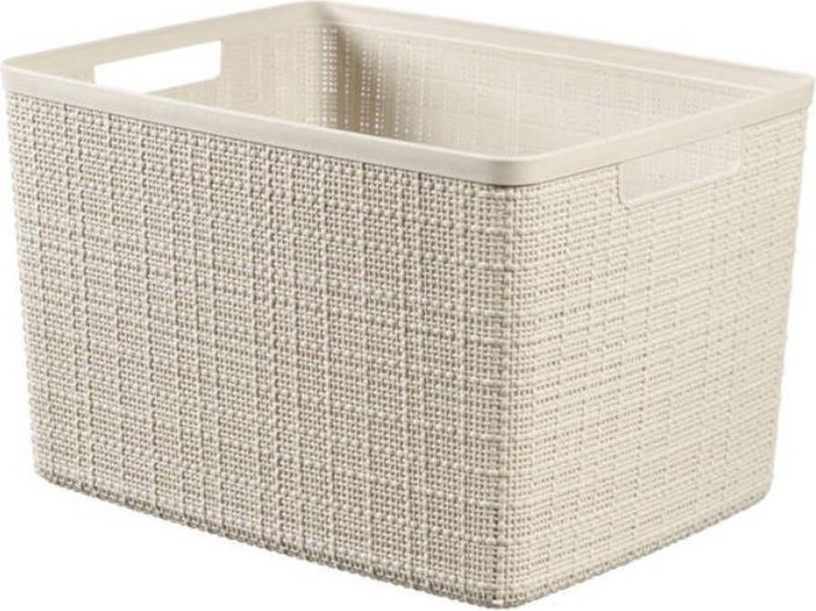 Curver Jute Mandje L 20 Liter Stijlvol Offwhite Opbergmandje