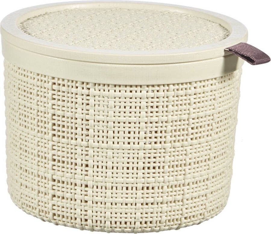 Curver jute mandje rond 2 liter offwhite