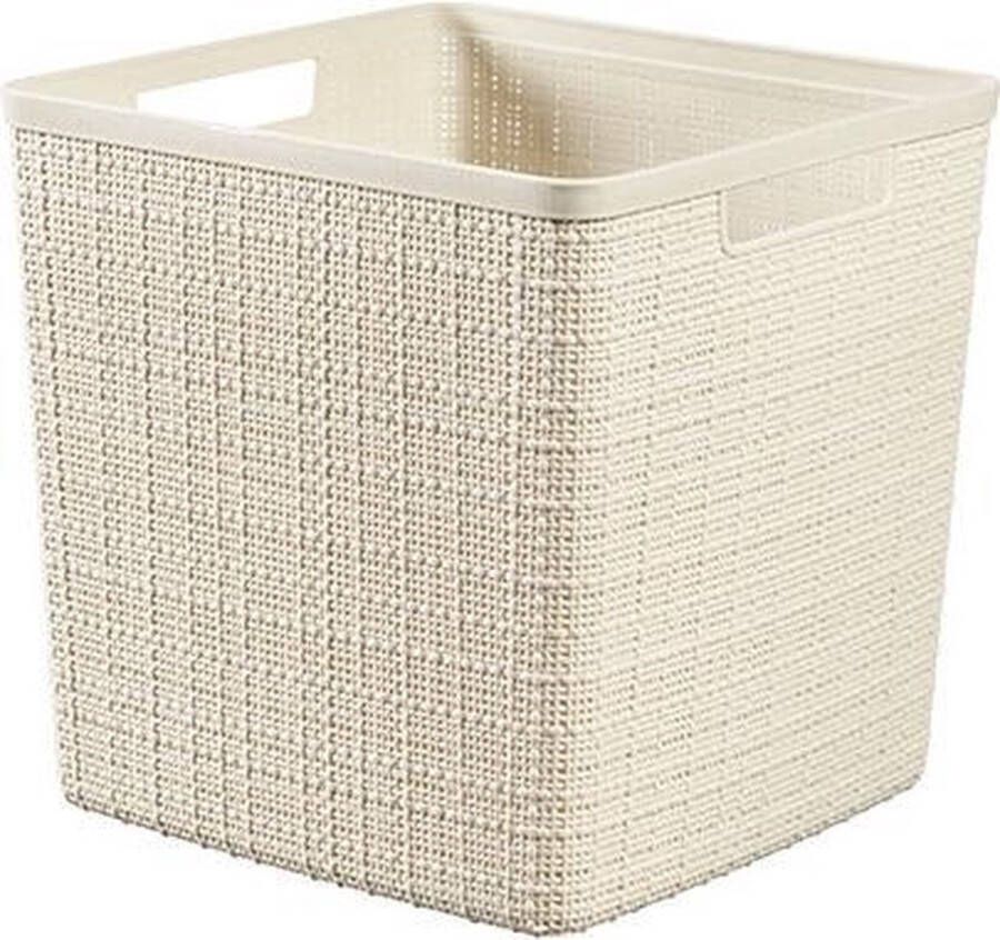 Curver Jute Opbergmand Cube 17 liter Gebroken wit