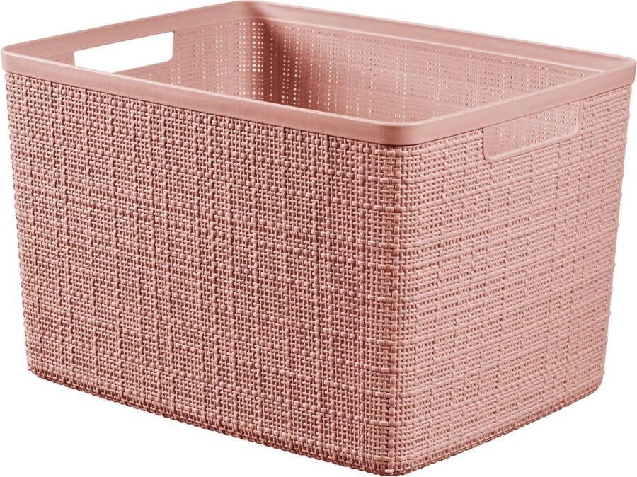 Curver Jute opbergmand L 20 liter rose dawn