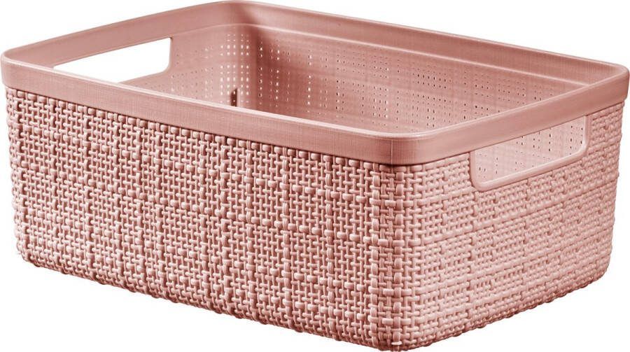 Curver Jute Opbergmand Maat S 5 liter Roze