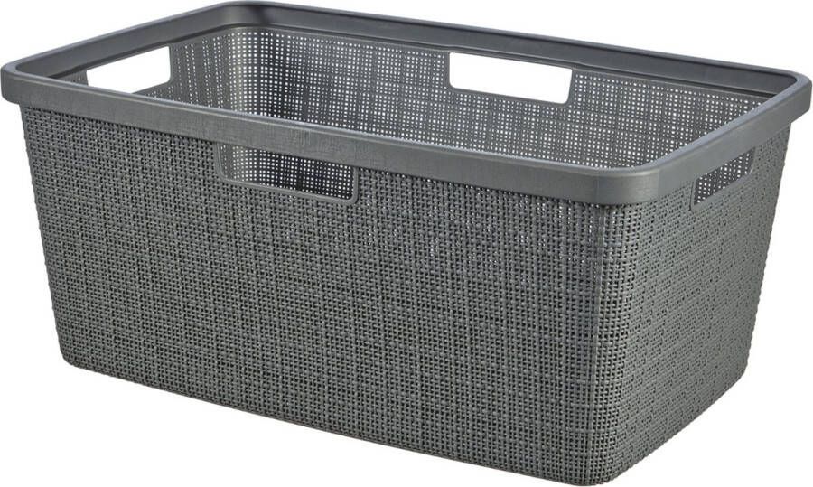 Curver Jute Wasmand 46L Donkergrijs Recycled Kunststof