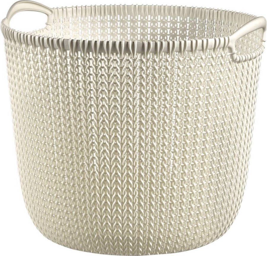 Curver knit mand rond L 30 liter oasis white