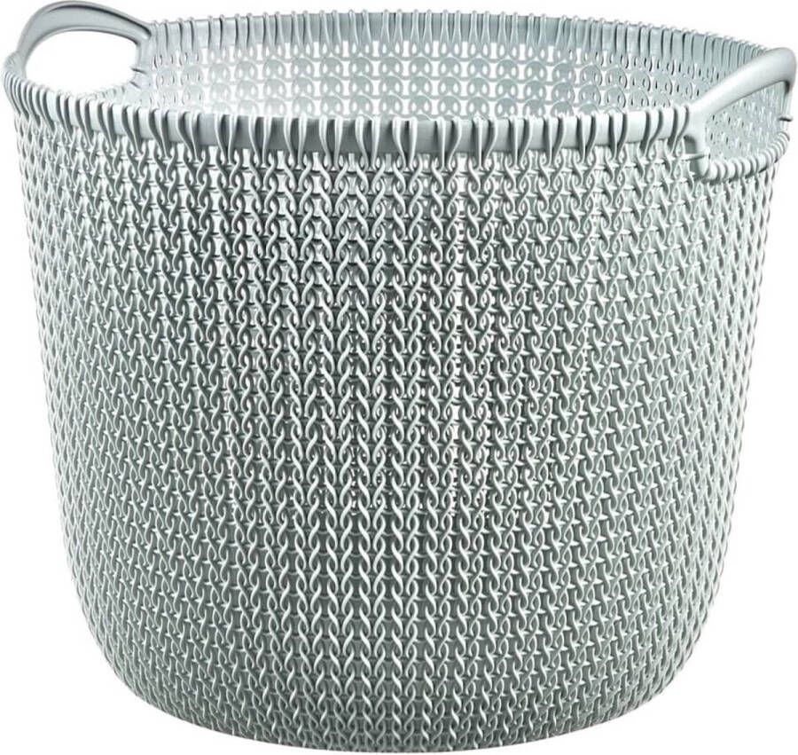 Curver Knit Opbergmand Rond 30 liter Blauw Grijs