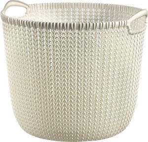 Curver knit mand rond L 30 liter oasis white