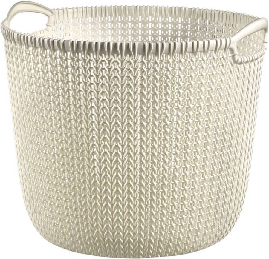 Curver knit mand rond L 30 liter oasis white