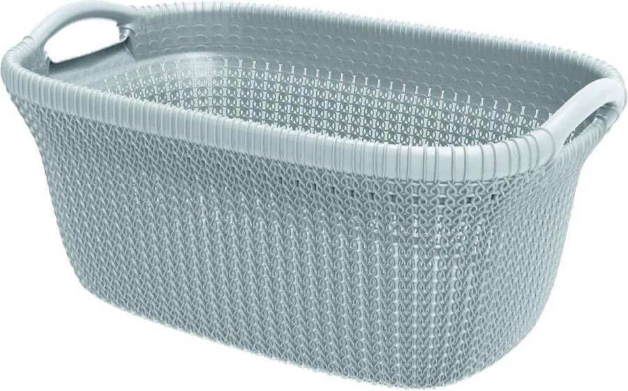 Curver knit wasmand 40 liter misty blue