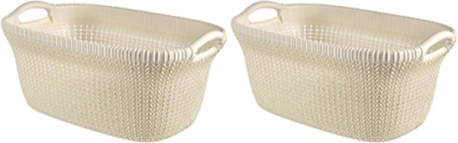 Curver Knit Wasmand 40 L Set Van 2 Oasis White