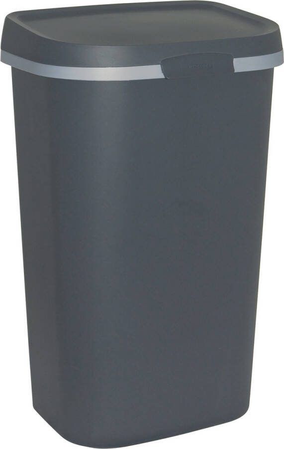 Curver Afvalbak Mistral Flat Recycled Pvc Antraciet 31.7x39.9x62.4cm 50l