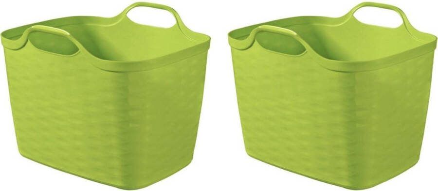Curver Opbergmand Flexi Basket 27 Liter Groen PAKKET 2 stuks