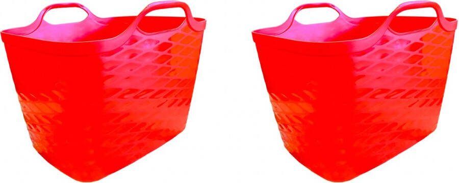 Curver Opbergmand Flexi Basket 27 Liter Rood PAKKET 2 stuks