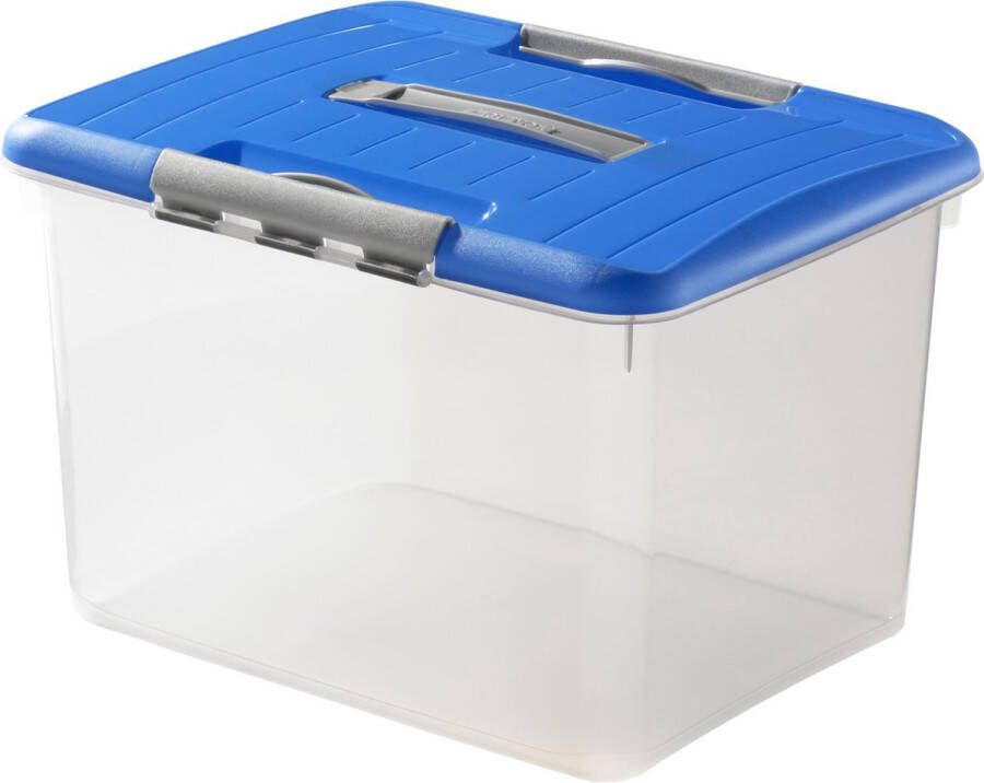 Curver Optima Opbergbox 30 liter Kunststof Transparant Blauw