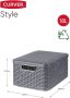 Curver Rattan Style Opbergmand M 22 liter Met Deksel Antraciet - Thumbnail 1