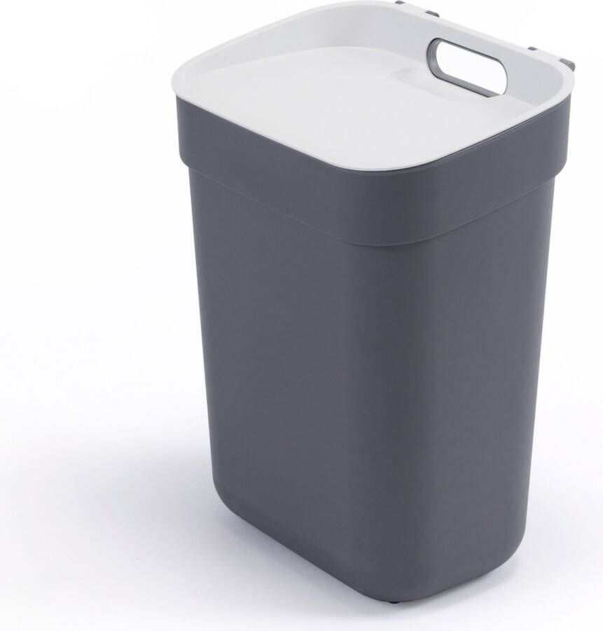 Curver ready to collect prullenbak 10 liter donkergrijs-lichtgrijs