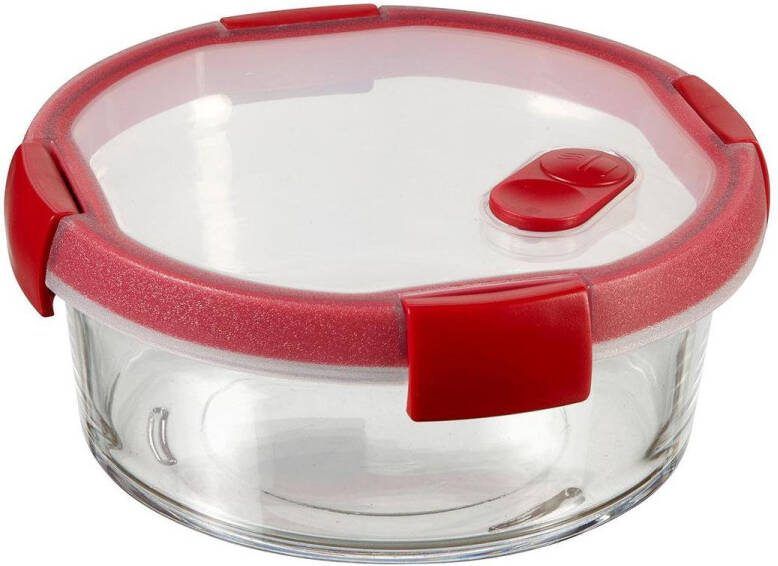 Curver Smart Cook Glazen Vershouddoos Rond 0 6L Rood