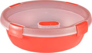 Curver Smart Microwave Eco Steamer Rond 1L + Stoomtray Rood