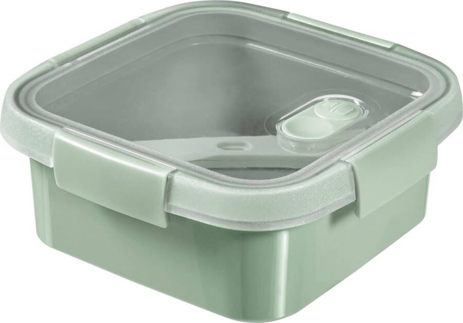 Curver smart to go eco lunchbox vierkant 0 9 liter + bestekset