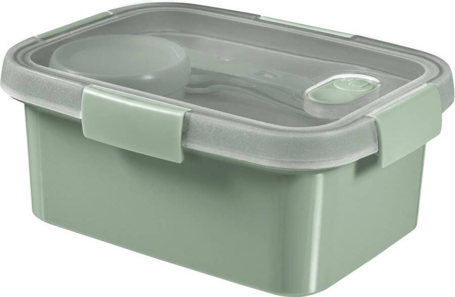 Curver smart to go eco lunchset rechthoekig 1 2 liter + bestekset & sauscup