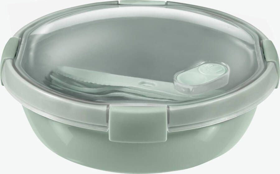 Curver smart to go eco lunchbox rond 1 liter + bestekset