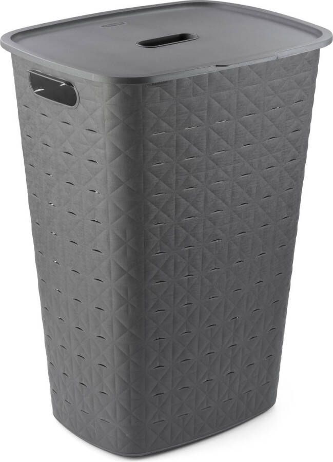 Curver Softex wasbox met deksel 56 liter antraciet