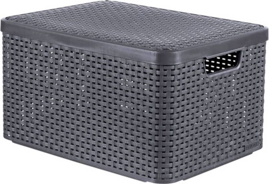 Curver Style Mand L 30 liter Antraciet met deksel - Foto 3