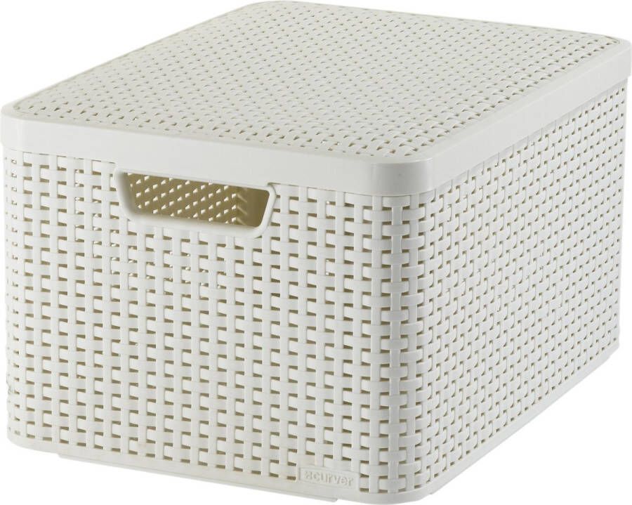 Curver style opbergmand L 44.5x33x25 cm vintage wit - Foto 2