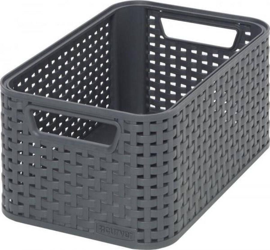 Curver style mandje S 6 liter antraciet