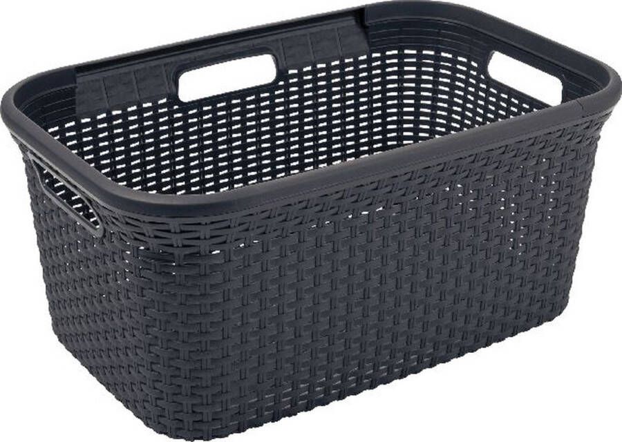 Curver Heupwasmand Rattan Gevlochten Grijs 45 Liter