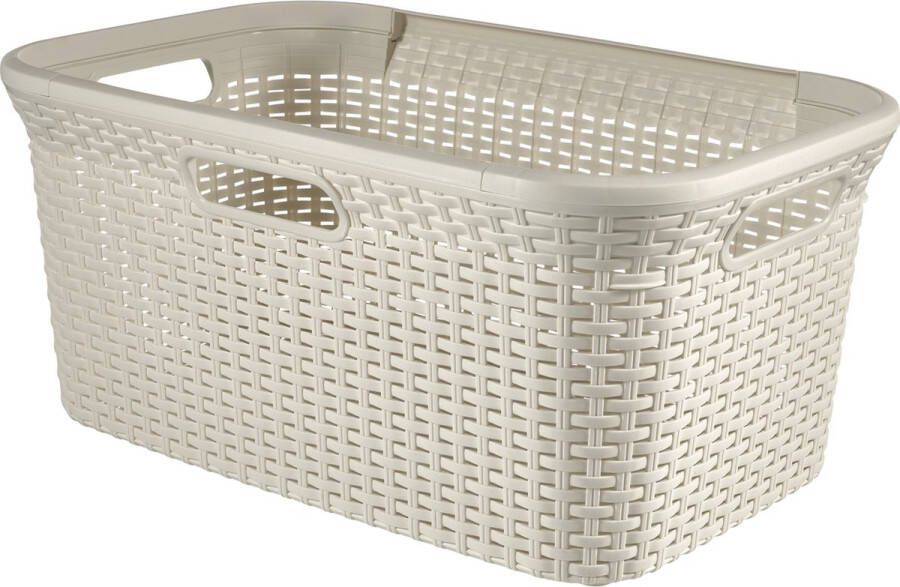 Curver style wasmand 45 liter vintage wit