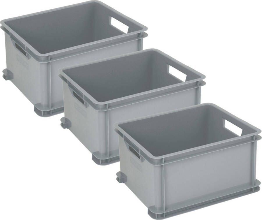 Curver Unibox Classic Opbergbox L 3x30L 43x35x23 5cm Grijs