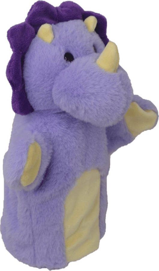 Cute by Felix Knuffel handpop Dinosaurus Paars 20cm