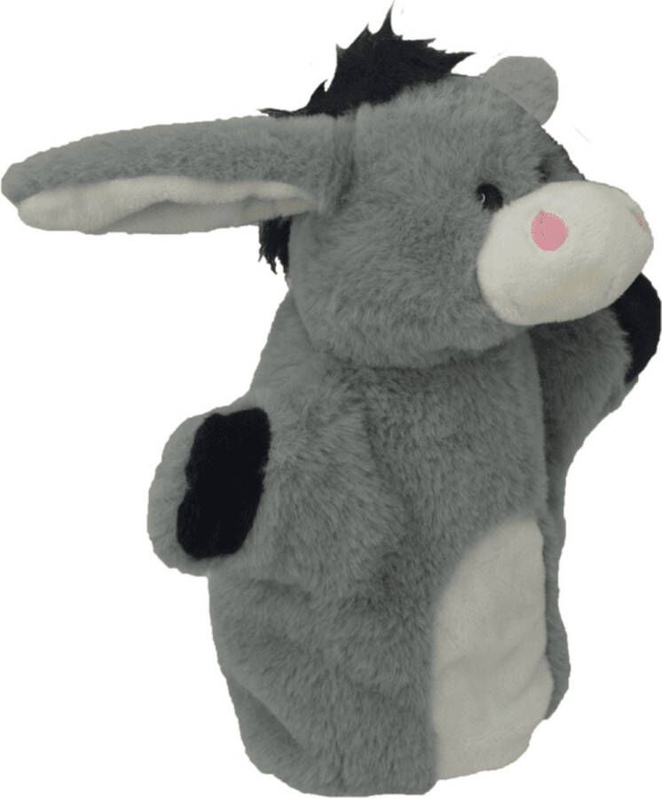 Cute by Felix Knuffel handpop Ezel Grijs 20cm