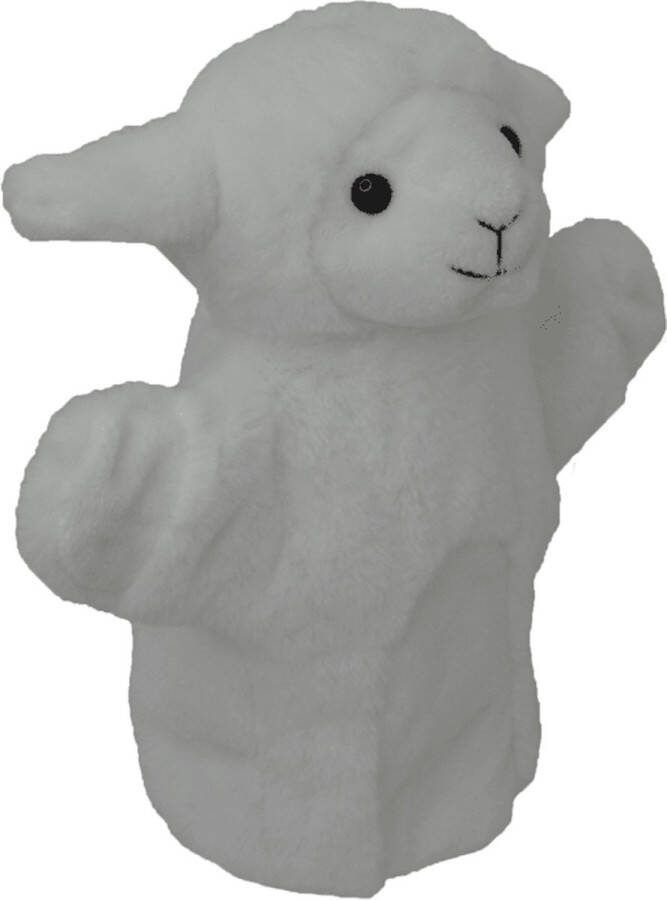 Cute by Felix Knuffel handpop Lammetje Wit 20cm