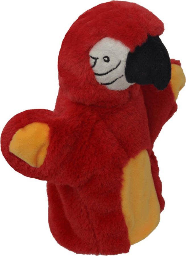 Cute by Felix Knuffel handpop Papegaai Rood 20cm