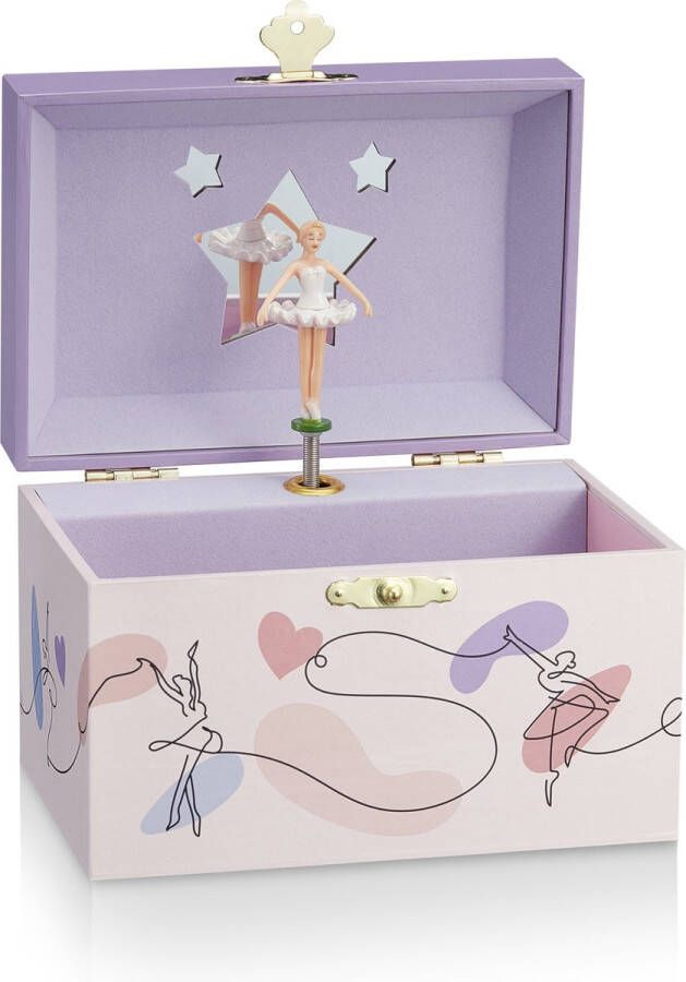 Cute & Keppe Muziekdoos Juwelendoos voor Kinderen Sieradendoos met dansende Ballerina voor meisjes of jongens Muziekdoosje vanaf 3 jaar