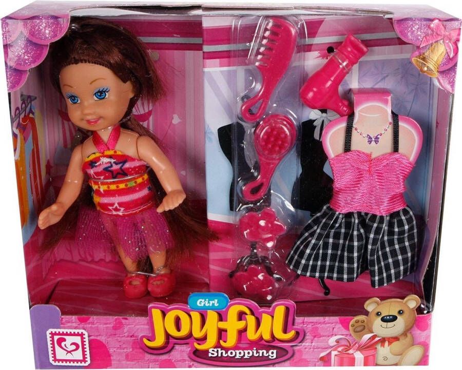 Cute girl Speelset Joyful Shopping Meisjes 11 Cm Roze 6-delig