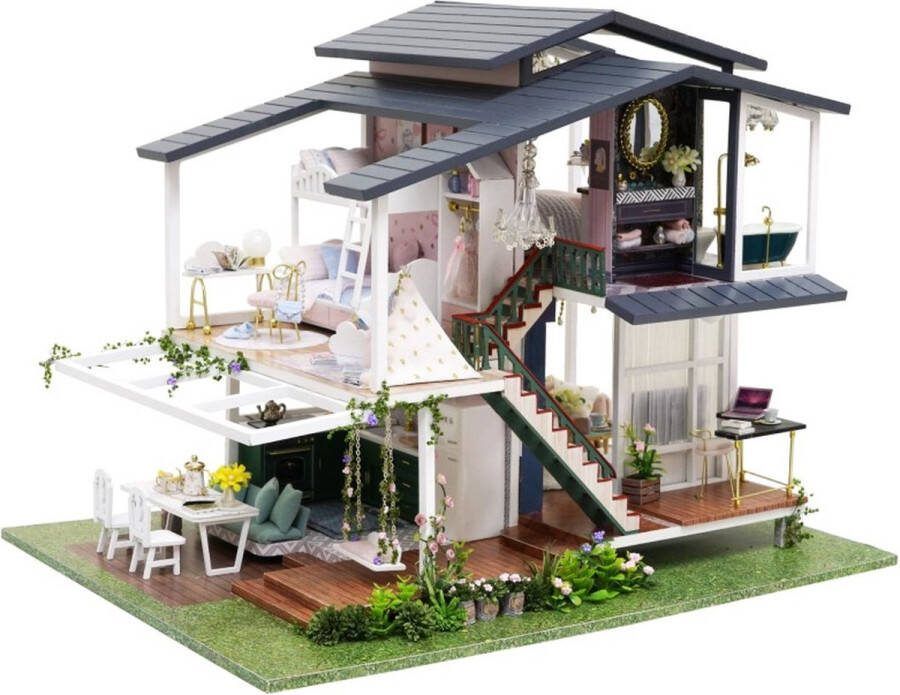 Cute Room – DIY Miniatuur Houten Poppenhuis Villa Bouwpakket – A-081 Monet Garden