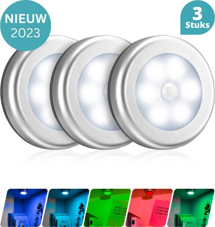 Cynergie Nachtlampje 3 stuks Draadloze Ledlamp Kastverlichting Druklamp Druklampjes op batterijen
