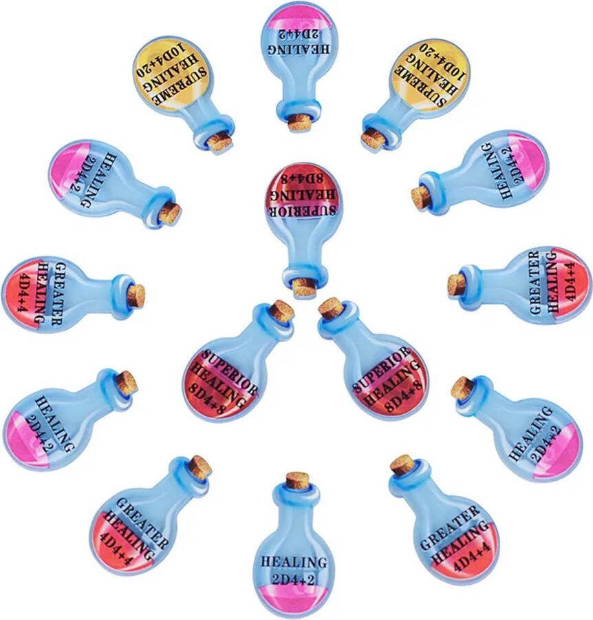 Czyy Rpg Healing Potion Tokens Acryl Set Van 15 Dnd Accessoires Voor Dungeons And Dragons 5th Edition