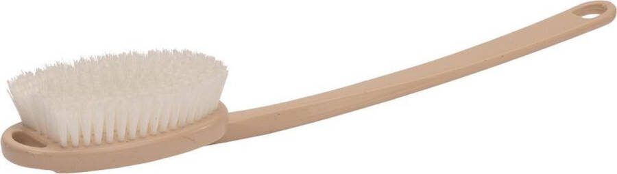 D&L Badborstel Kunststof | Rugborstel Kunststof Nylon Vezels Beige