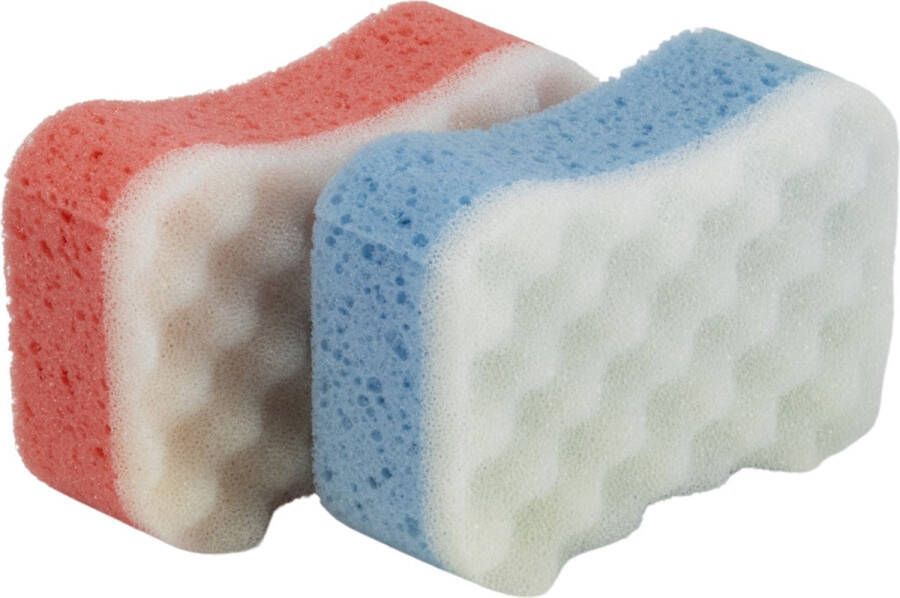 D&L Badspons 1 Pak van 2 Badsponsen Verschillende Kleuren