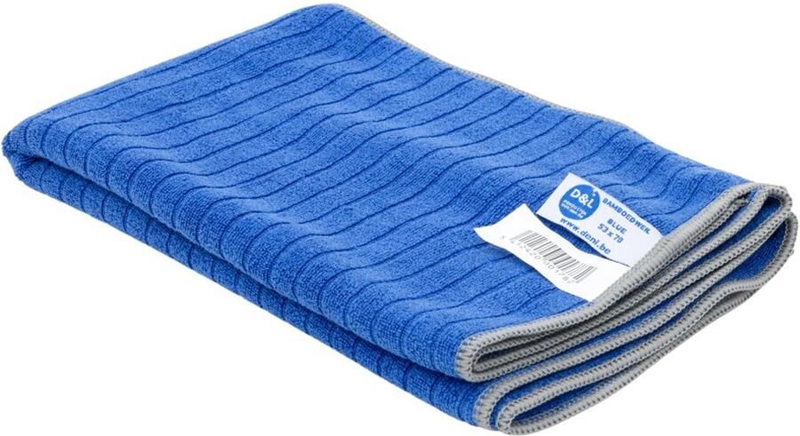 D&L Bamboe Dweil Fijne Rib 53 x 70 cm Blauw