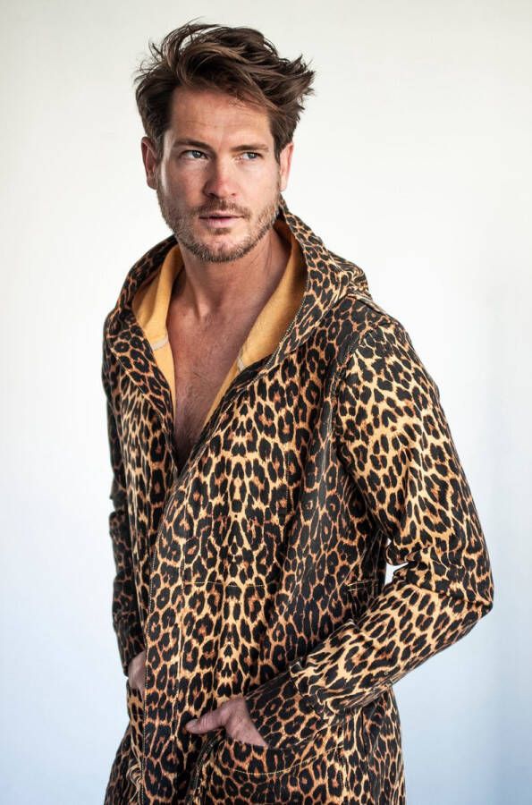 D-Robe Panter badjas capuchon badjas heren capuchon badjas dames panterprint badjas katoen unisex Limited Edition MaatM