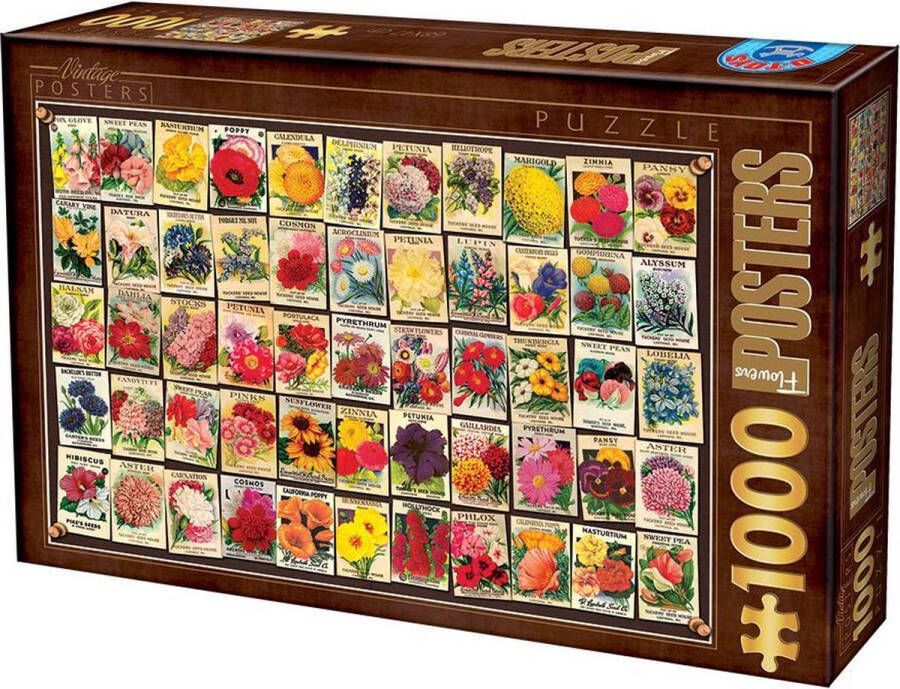 D-Toys Vintage Posters Flowers 1000