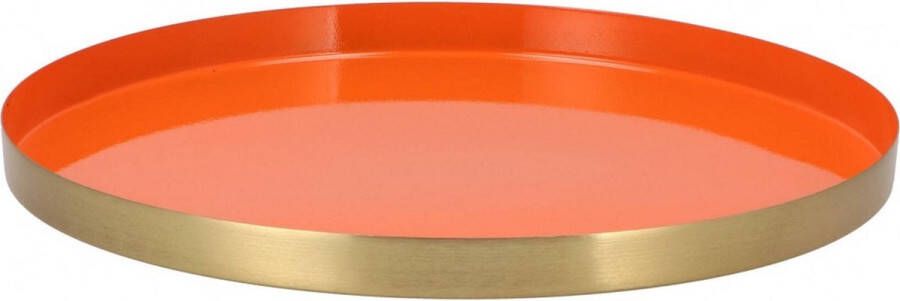 Daan kromhout Decoratieve dienblad Oranje Goud 33x33x2 5cm Groot Kandelaar Store