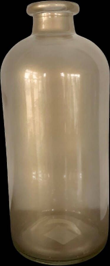 DK Design Bloemenvaas melkbus fles mat glas goud D10 x H20 cm Vazen