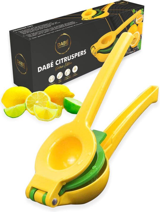 Dabé Citruspers Citroenpers Handmatige Citroenpers Limoenpers Citruspers handmatig Lemon squeezer Citrusknijper Fruitpers Sinaasappelpers handmatig Juicer